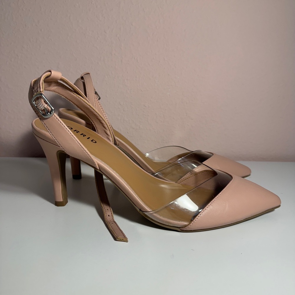 Torrid Nude Heels Size 10 Wide Width